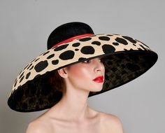 The Carolina Large Polka Dot audreyhepburn Inspired Large Dome Hat, Ideal for Weddings, Royal Ascot, Kentucky Derby, Mother of the Bride - Etsy Unusual Hats, Sinamay Fabric, Sweat Band, Animal Portraits, Large Hats, Elegant Hats, Head Wear, Kentucky Derby Hat, Fancy Hats