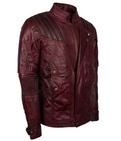 Outfit Type: Cosplay Jacket Material: Outer: Genuine Leather Inner: Viscose Color: Maroon Zipper: YKK Size: Refer Size-Chart Star Lord Cosplay, Maroon Leather Jacket, Peter Quill, Leather Factory, Womens Biker Jacket, Maroon Leather, Vegan Leather Jacket, Real Leather Jacket, Star Lord