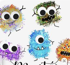 Fork Painted Monsters, Fork Monster Painting, Fork Painting For Kids, Fork Painting, Fork Crafts, Christmas Clothespins