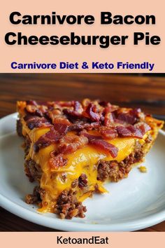 This carnivore bacom cheeseburger pie is delicous, and very easy to make. It's the perfect carnivore recipe! Also great for anyone on the keto diet. #Carnivore #CarnivoreDiet #CarnivoreRecipes Bacon Cheeseburger Pie, Keto Success Stories, Caveman Diet Food List, Diet Carnivore, Cheeseburger Pie, Calzone Recipe, Caveman Diet, Meat Diet