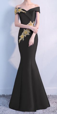 Black Long Evening Dress For Banquet, Black Maxi Evening Dress For Banquet, Black Maxi Length Evening Dress For Banquet, Floor-length Evening Dress For Banquet, Long Formal Dresses For Prom Season, Spring Banquet Black Maxi Dress, Black Maxi Dress For Spring Banquet, Black Long Skirt Formal Dress, Long-skirt Gala Dress For Prom Season