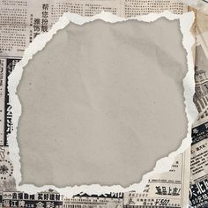 Ripped old newspaper on brown background | Premium Psd #Freepik #psd #scrap-paper #paper-rip #paper-edge #ripped-paper Blank Newspaper, Newspaper Collage, Scrapbook Storage, Old Paper Background, Paper Background Design, Newspaper Template