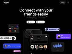 an iphone with the text connect with your friends easily on it and several different icons