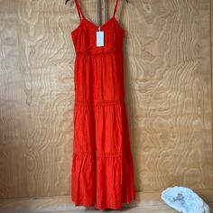 This Gorgeous Dress In The Happiest Color Will Brighten Your Mood Every Time You Wear It. Beautiful And Sweet Long Midi Dress From Joie Seen At Revolve. Red Cotton Maxi Dress For Day Out, Red Sleeveless Dress For Day Out, Sleeveless Red Maxi Dress For A Day Out, Red Cotton Sleeveless Vacation Dress, Red Sleeveless Cotton Sundress, Red Sleeveless Sundress For Day Out, Sleeveless Orange Cotton Maxi Dress, Orange Sleeveless Cotton Maxi Dress, Orange Sleeveless Cotton Midi Dress