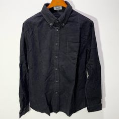 Made With A Comfortable Blend Of Viscose And Cotton, This Shirt Is Available In Size Xl And Has A Regular Fit. The Button-Down Collar Style Adds A Touch Of Sophistication To This Casual Button-Up Shirt. Chest 23” Length 30” Black Flannel Shirt With Pockets For Work, Classic Black Flannel Shirt With Buttons, Casual Washed Black Long Sleeve Shirt, Everyday Black Shirt With Pockets, Casual Black Flannel Shirt With Pockets, Black Casual Flannel Shirt For Everyday, Black Casual Flannel Shirt With Pockets, Black Collared Flannel Shirt With Buttons, Black Cotton Flannel Shirt With Buttons