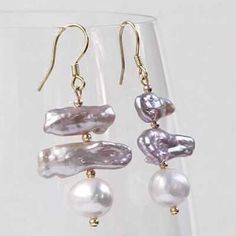 Fashion Natural Freshwater Cultured Pearl Earrings 18K Bohemian Women Casual  | eBay Baroque Pearls Earrings, Dangle Art, Beaded Ideas, Art Clip, Pearls Earrings, Earrings Art, Bohemian Women, Ocean Jewelry, Baroque Pearl Earrings