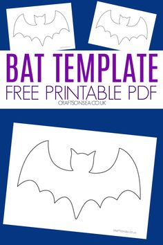 the bat template is cut out and ready to be used as a printable for halloween decorations