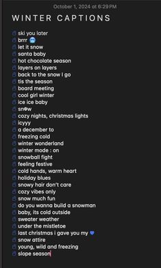 a computer screen with the words winter captions on it