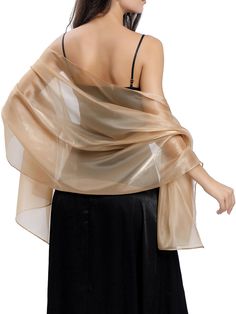 PRICES MAY VARY. Sparkling shawl wrap is made of polyester. Shimmering metallic shawl to ensure a maximum amount of sparkle under the light. Pashmina scarf don't fade and have no irritating to skin. Chiffon women's cover up length is approx. 68.5" / 174cm, width is 27.6" / 75cm. Free size for women and girls. You can tie pashmina shawl in different ways. Rolls up fits in your bag easily. Bridesmaid shrug is suit for bride, friend and family. Perfect for a lovely gift idea for an anniversary, wed Evening Dress Wedding, Wedding Scarf, Mix & Match, Elegant Shawl, Bolero Wedding, Sparkle Wedding, Wedding Shawl, Evening Dress Fashion, Scarf Dress