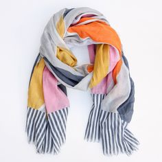 Accessorise your outfit with this bold lightweight cotton scarf in warm pink, orange and charcoal hues featuring our new Layered Hearts print. Scarves add a pop of colour to your wardrobe and this summer print is sure to do just that. This easy to wear scarf can double up as a short sarong for holidays making it a stylish multipurpose accessory. Wear Scarf, Caroline Gardner, Hearts Print, Fall Spices, Double Up, Natural Hair Journey, Summer Prints, Cotton Scarf, Hair Journey