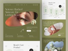 the website design for beauty care products