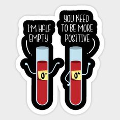 two stickers with the words i'm male to be more positive