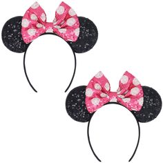 PRICES MAY VARY. 💖【Package Include】2 pcs of Mermaid Theme Minnie Mouse Ears headband. You can wear it with your little princess or friends. ♔【 High-Quality Material】100% Handmade by elastic-plastic and sequin fabric, combined with 5" sequin bows and beautiful sequin mouse ears. 💖【One Size Fits Most!】 Sequin bows size is 5", each headband is about 8 inches in length and 4 inches in width. Good elasticity makes women's headbands the right size, suitable for both girls and women. 🎁 【Best Party D Princess Friends, Kids Halloween Costume, Women's Headbands, Friends High, Minnie Mouse Ears Headband, Mouse Ears Headband, Mermaid Theme, Party Toys