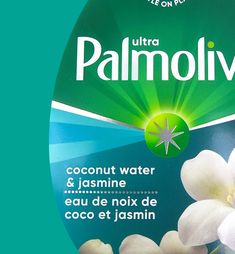 a package of palmolive soap with white flowers