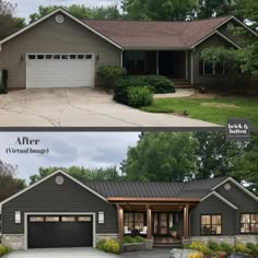 before and after pictures of a house