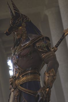 Egypt Fashion Men, Egyptian Men Aesthetic, Egyptian Aesthetic Outfit, Anubis Armor, Ancient Egypt Clothes, Ancient Egyptian Aesthetic, Anubis Cosplay, Egyptian Gods Art