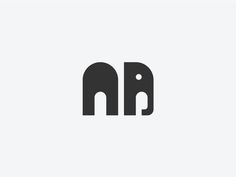 the letter n is made up of black and white letters on a light gray background