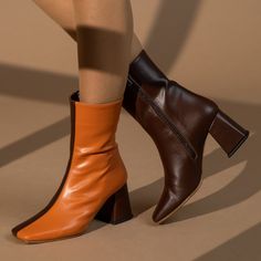 "The orange and brown Handmade Own Design  boot is a unique and stylish addition to the world of footwear. This particular type of shoe is handmade, which means that each shoe is carefully crafted with the utmost attention to detail. The  Handmade Own Design boots is not only stylish, it is also comfortable, making it an excellent choice for those who value both fashion and function.We guarantee that all of SOWILO products are made of 100% Handmade. Footwear Size Information: 36 / 23.5 cm. (US 5 ) - 9.25 inches 37 / 24.5 cm.(US 6)- 9.64 inches 38 / 25.cm. (US 7) -9.84 inches 39 / 25.5 cm.(US 8) -10.04 inches 40 / 26.0 cm.(US 9) - 10.23 inches 41 / 27 cm. ( US 10) -10.62 inches As there is no standard universal shoe size, information below and size chart should help you choose your correct Handmade Footwear, Orange Boots, Women Boot, Boot Design, Winter Boots Women, Designer Boots, Brown Boots, Boot Shoes Women, Types Of Shoes