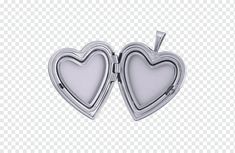 two silver heart shaped lockes on a white background, with one open and the other closed