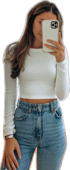 Fitted Casual Long Sleeve Top For Fall, Trendy Long Sleeve Cropped Sweater For Spring, White Cropped Crop Top For Fall, Casual Long Sleeve Crop Top For Spring, Fitted Crew Neck Crop Top For Fall, Trendy Stretch Crop Top For Fall, Fitted Cropped Long Sleeve Top For Spring, Stretch Cropped Crop Top For Fall, Fall Fitted Crew Neck Crop Top