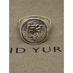 David Yurman Petrvs Lion Petrvs Lion Signet Ring 9.75 Ring Has Been Cleaned And Polished Dos Not Include Pouch Look Like New Mens Accessories Jewelry, David Yurman, Signet Ring, Lion, Mens Accessories, Pouch, Man Shop, Silver