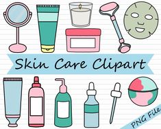 Skin Care Clipart Bundle Skincare Clip Art Esthetician | Etsy Drawing Accessories Skincare, Skin Care Products Drawing, Skin Care Clipart, Skin Care Stickers Printable, Skincare Paper Duk, Aesthetic Paper Duck Skincare, Paper Doll Skincare Face, Paper Duck Accessories Skin Care, Paper Doll Skincare Printable Face