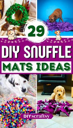 different pictures with the words 29 diy stuffie mats ideas