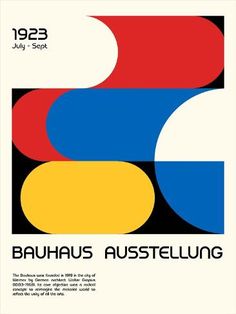 an advertisement for bauhus austellung, 1932 - 1933 by andy smith