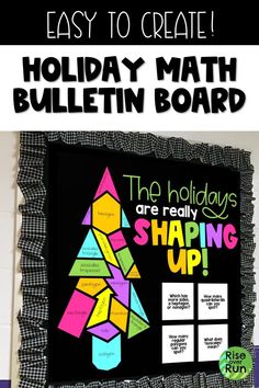 a bulletin board with the words holiday math bulletin board on it and an image of a christmas