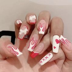 Full Cover Nail Tips, Fake Nails Long, Long Press On Nails, Full Nail Tips, Pink Manicure, Coffin Press On Nails, Fake Nails With Glue, Cute Makeup Looks, Fake Nail