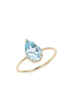 A prong-set blue topaz radiates color at the heart of this handcrafted 14-karat gold ring. 14k gold/blue topaz Made in Spain Better Everyday, Bony Levy, Blue Topaz Ring, Topaz Ring, Womens Jewelry Rings, Blue Topaz, Prong Setting, Gold Ring, Topaz