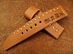 Watch Strap Ideas, Handmade Leather Work, Handmade Watch Strap, Handmade Leather Belt, Watch Belt, Mens Watches Leather, Leather Gear, Amazing Watches