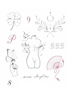 an image of some tattoos on a white background