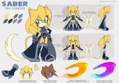 the character sheet for saber the lioness