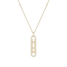 Messika Jewelry - YELLOW GOLD DIAMOND NECKLACE MOVE 10TH PM NECKLACE | Manfredi Jewels Modern Gold Diamond Necklace With Brilliant Cut, Yellow Diamond Necklace, Wishlist 2024, Diamonds Necklace, Luxe Jewelry, Gold Diamond Necklace, Style Advice, Jewelry Essentials, Dream Jewelry