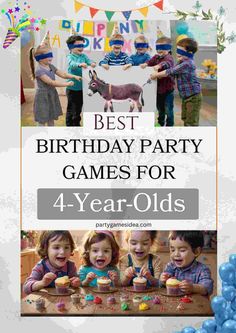 🎉 Planning a birthday party for your little one? Here are some fun and exciting games perfect for 4-year-olds! From a colorful Obstacle Course 🏃‍♂️ to a creative Decorate Your Own Cupcake 🍰, these activities will keep the kids entertained and laughing. Don’t forget classic games like Musical Chairs 🎵 and Freeze Dance 🕺. Your child’s birthday will be unforgettable with these engaging and joyful games! 🎈#BirthdayParty #KidsGames #PartyIdeas #4thBirthday #FunForKids Preschool Birthday Party Games, 4 Year Birthday Party Activities, Birthday Party Games Two Year Old, Kidsbirthday Party Games, Four Year Old Birthday Games, Indoor Birthday Party Games For Kids Age 6, Birthday Party Games For Age 11, Games Ideas For Adults, Easy Birthday Party Games