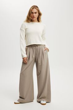 LUIS PULL ON SUITING PANT Relaxed Pants, Casual Knitwear, Midi Denim, Long Sleeve And Shorts, Clothing Pants, Suit Pant, Viscose Rayon, Leather Blazer, Denim Coat