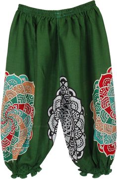 Mandala Print Green Color Harem style hippie pants for little ones out there. These casual boho festival pants are unisex, look great on boys as well as girls. You can pair it up with a t-shirt/top to get a relaxed look. They are great for lounging around and for use at homes, beaches and casual occasions. These are fun to wear, and the material is slightly sheer. but very comfortable. ; Material: 100% Rayon; Care: Hand wash cold water lay flat to dry.28 Length, 20-28 Elastic Waist Green Cotton Harem Pants For Vacation, Casual Green Boho Print Bottoms, Casual Cotton Harem Pants With Boho Print, Summer Festival Boho Print Harem Pants, Bohemian Green Harem Pants For Vacation, Green Harem Pants With Elastic Waistband For Festival, Hippie Green Harem Pants With Elastic Waistband, Summer Cotton Harem Pants With Boho Print, Green Hippie Harem Pants For Summer