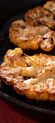 some fried food is cooking in a pan