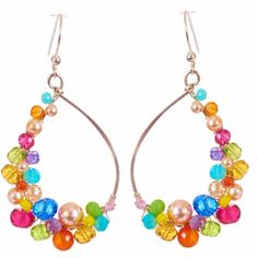 Anna always keeps you impressed and guessing with her creativity and edge. Our classic Anna earrings refreshed featured the movement of sculptural gemstones in a rainbow of colors atop the timeless hoop. Enjoy her everyday, for special occasions and everything in between. Length: 2″