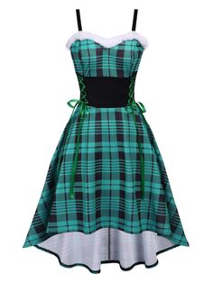 30-70% OFF✓ Fast Shipping✓Plaid perfection unfolds with Retro Stage's Green 1950s Furry Strap Plaid Swing Dress. Make a statement with this cozy and chic ensemble. Kid Dresses, Scene Dress, Androgynous Outfits, Vestidos Retro, Romper Swimsuit, Sunflower Dress, Gatsby Dress, Plus Size Prom, Standard Dress