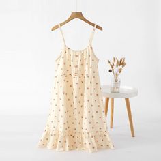 Lasaky - Cotton Sateen Sleep Dress with Comfortable Breathable Properties - Sleeveless Nightgown in Pure Cotton for Ultimate Relaxation Sleeveless Nightgown, Terry Cloth Dress, Floral Vest, Clothes Shirt, Floral Vests, Suspenders For Women, Cotton Nightgown, Cotton Sleepwear, Nightgowns For Women