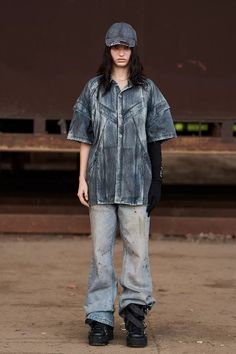 Discover the edgy style of the Distressed Denim Short Sleeve Shirt by BLIND/NO PLAN, featured in their Spring/Summer '24 collection. Made from 100% polyurethane, this black oversized fit shirt ensures both comfort and a modern look. Perfect for any casual outing! Details: Material: 100% polyurethane Oversized fit Care: Machine wash or hand wash under 40°C, no bleach, iron reversed on low temperature, flat to dry Size Chart: Size Chest (cm) Shoulder (cm) Length (cm) Sleeve (cm) XS 111 50 71 27 S Summer Denim Top For Streetwear, Summer Streetwear Medium Wash Denim Top, Oversized Washed Denim Top For Summer, Blue Relaxed Fit Denim Top For Streetwear, Acid Wash Tops With Pockets For Summer, Acid Wash Summer Tops With Pockets, Summer Acid Wash Tops With Pockets, Denim Blue Washed Tops For Streetwear, Washed Blue Denim Tops For Streetwear