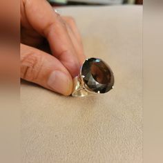 Absolutely Gorgeous Smokey Topaz Ring Set In Sterling Silver Crown Setting. Smoky Topaz Ring, Smokey Topaz Ring, Smoky Topaz, Smokey Topaz, Silver Crown, Crown Ring, Ring Color, Topaz Ring, Womens Jewelry Rings