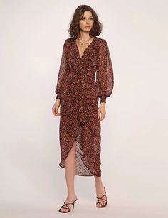 Wythe Dress – Heartloom Flowy Chic Wrap Dress For Fall, Fall Date Night Midi Wrap Dress, Elegant Floral Print Wrap Dress For Date Night, Floral Print Midi Dress With Surplice Neckline For Party, Fall Midi-length Wrap Dress For Brunch, Fall Midi Wrap Dress For Brunch, Fall Maxi Wrap Dress For Brunch, Fall Midi Dress With Surplice Neckline For Brunch, Long Sleeve Faux Wrap Midi Dress For Spring