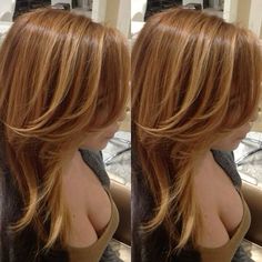 butterfly cut, wolf cut, punk hair, y2k, light brown, highlights Cheveux Oranges, Hair Streaks, Hairstyles For Layered Hair, Hair Color Auburn, Pretty Hair Color, Hair Stylies, Hair Dye Colors