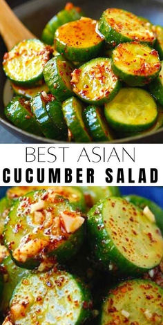 Thai Mad, Healthy Asian Recipes, Asian Cucumber Salad, Resep Salad, Easy Asian Recipes, Think Food