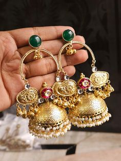 Mayra oversize Gold Plated brass JHUMKA earrings lite weight stylish / jhumka /earings /designer /unique/ Statement Jewelry/ Big Jhumki Mayra designer brass lite weight kundan unique jhumka earrings totally handmade by our hardworking craftman. Mayra oversize Gold Plated brass JHUMKA earrings lite weight stylish / jhumka /earings /designer /unique/ Statement Jewelry/ Big Jhumki Fusion Kundan Earrings With Latkans, Fusion Style Kundan Chandelier Earrings With Latkans, Fusion Chandbali Earrings With Latkans, Fusion Style Chandbali Earrings With Latkans, Fusion Style Kundan Chandbalis With Latkans, Bollywood Style Chandbali Bridal Earrings, Wedding Chandelier Earrings With Latkans In Brass, Fusion Kundan Chandelier Earrings With Latkans, Fusion Hoop Earrings With Latkans For Celebration