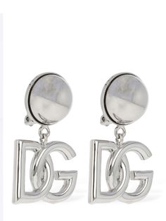 Find DOLCE & GABBANA Dg Pop Clip-on Earrings on Editorialist. Silver-plated brass. Logo detail. Clip-on Designer Silver Clip-on Jewelry, Luxury Silver Metal Clip-on Earrings, Luxury Metal Clip-on Earrings, Luxury Single Metal Clip-on Earring, Luxury Silver Clip-on Earrings With Polished Finish, Luxury Metal Clip-on Jewelry, Designer Silver Earrings With Polished Finish, Luxury Clip-on Metal Earrings, Designer Silver Clip-on Earrings