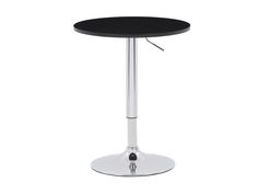 a black and chrome bar stool on a white background